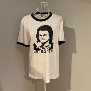 BJK Billy Jean King Tennis US Open Vintage Tee T-Shirt S Top lgbtq pride